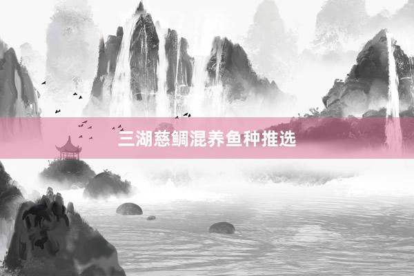 三湖慈鲷混养鱼种推选